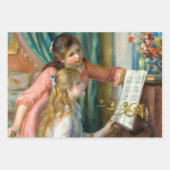 Renoir Girls am Piano Impressionismus Malerei Geschenkpapier Set (Vorderseite)
