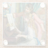 Renoir Girls am Piano Impressionismus Malerei Glasuntersetzer (Rückseite)