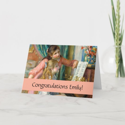 Renoir Girls am Piano Impressionismus Malerei Karte (Vorderseite)