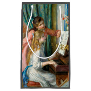 Renoir Girls am Piano Impressionismus Malerei Kleine Geschenktüte
