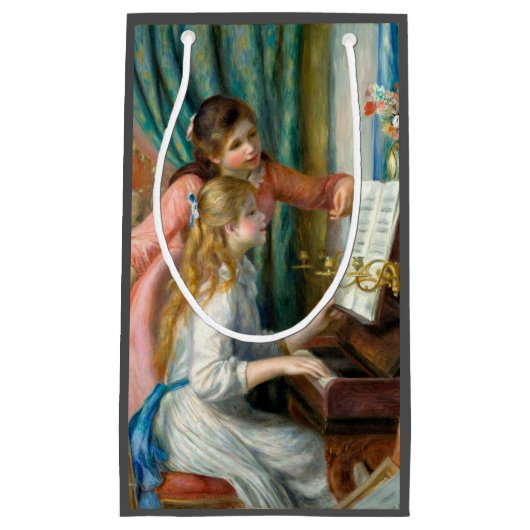 Renoir Girls am Piano Impressionismus Malerei Kleine Geschenktüte (Vorderseite)
