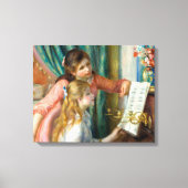 Renoir Girls am Piano Impressionismus Malerei Leinwanddruck (Vorderseite)