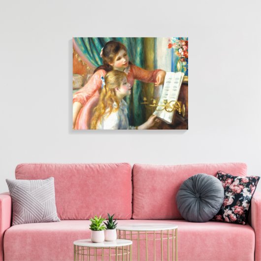Renoir Girls am Piano Impressionismus Malerei Leinwanddruck (Insitu (Wohnzimmer))
