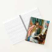 Renoir Girls am Piano Impressionismus Malerei Notizblock (Innenseite)