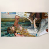 Renoir Girls am Piano Impressionismus Malerei Strandtuch (Vorderseite)