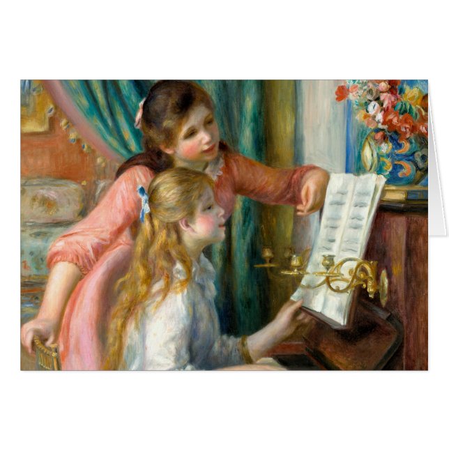 Renoir Girls am Piano Impressionist (Vorderseite (Horizontal))