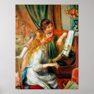 Renoir Girls am Piano Poster