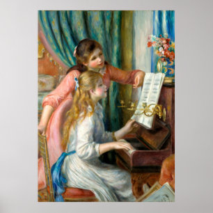 Renoir Girls at the Piano impressionist art Poster