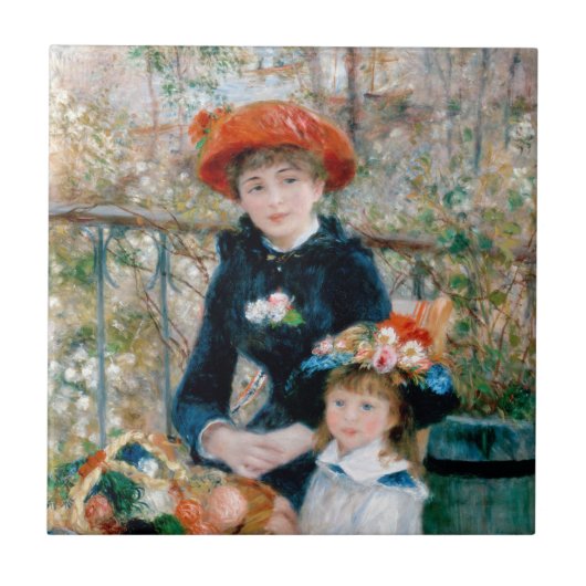 Renoir Impressionist Painting - Zwei Schwestern Fliese (Vorderseite)