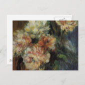 Renoir ist eine Vase der Peonies Postkarte (Vorne/Hinten)
