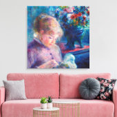 Renoir, junge Frau nähen Leinwand (Insitu (Wohnzimmer))