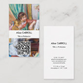 Renoir - Junge Mädchen am Klavier - QR-Code Visitenkarte (Vorne/Hinten)
