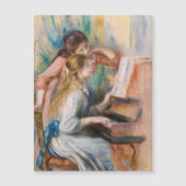 Renoir - Junge Mädchen auf der Piano-Magnetkarte Magnetkarte (Vorderseite)