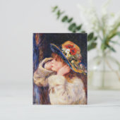 Renoir - Junges Mädchen in einem Hut Postkarte (Stehend Vorderseite)