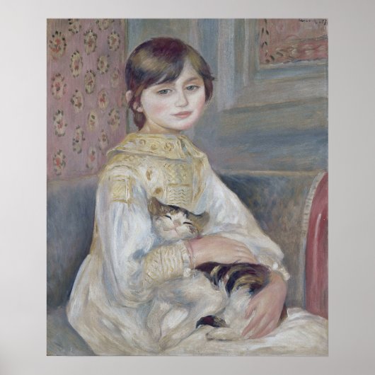 Renoir - Kind mit Katze Kunst Poster (Vorne)