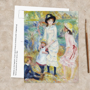 Renoir - Kinder am Meeresufer, Guernsey Postkarte
