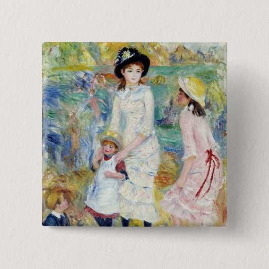 Renoir - Kinder an der Küste, Guernsey Button (Vorderseite)