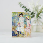 Renoir - Kinder an der Küste, Guernsey Postkarte (Stehend Vorderseite)