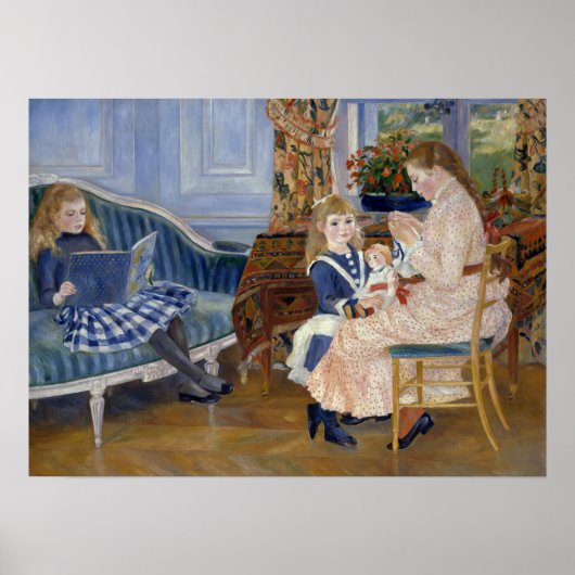 Renoir - Kindernachmittag in Wargemont Poster (Vorne)