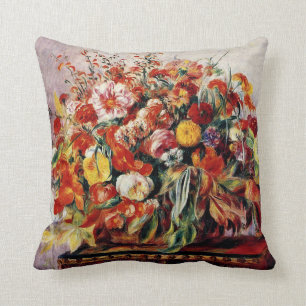 Renoir - Korb der Blume Kissen