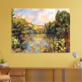 Renoir - Lakeside, Landschaftsmalerei Leinwanddruck (Insitu (Wohnzimmer))