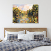 Renoir - Lakeside, Landschaftsmalerei Leinwanddruck (Insitu (Schlafzimmer))