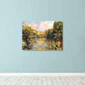 Renoir - Lakeside, Landschaftsmalerei Leinwanddruck (Insitu (Holzboden))