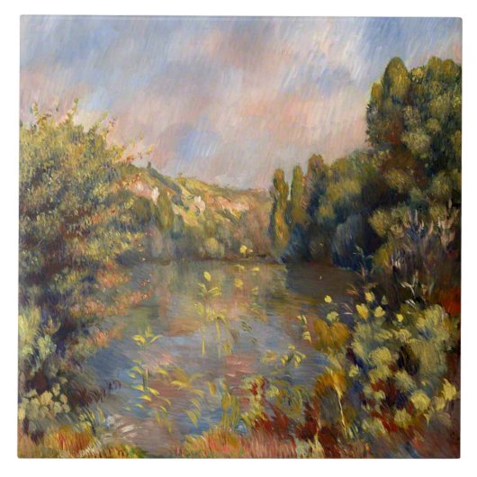 Renoir - Landschaft am See Fliese (Vorderseite)
