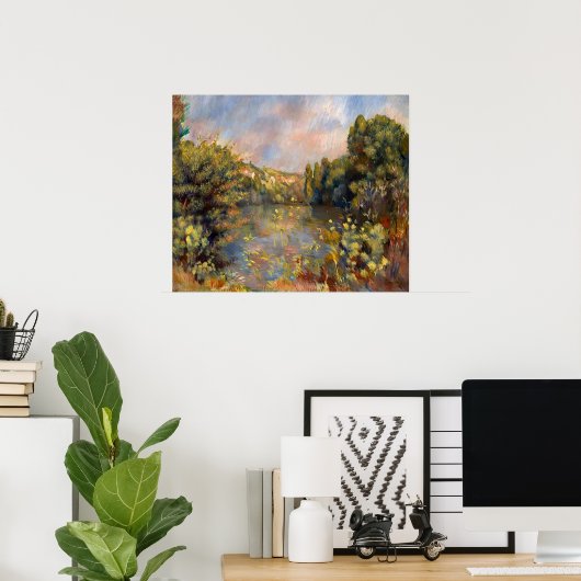 Renoir - Landschaft am See Poster (Heimbüro)