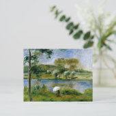 Renoir - Landschaft, Flussufer Postkarte (Stehend Vorderseite)