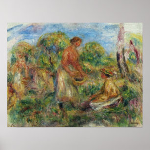 Renoir - Landschaft mit Frauen 1918 Poster