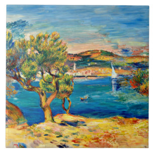 Renoir - L'Estaque, feine Kunstlandschaftsmalerei, Fliese