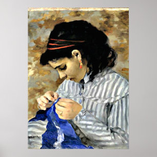 Renoir - Lise beim Nähen Poster