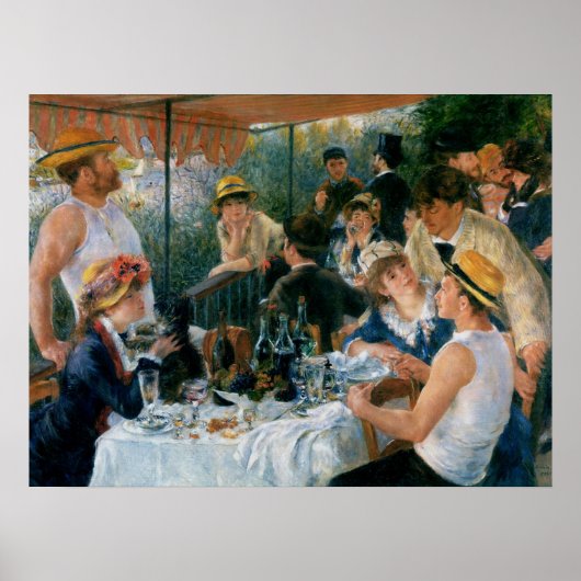 Renoir Luncheon of the Boating Party Kunst, Dichtu Poster (Vorne)