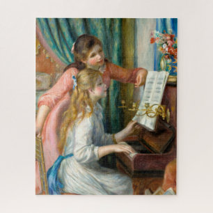 Renoir Mädchen am Klavier impressionistische Kunst Puzzle
