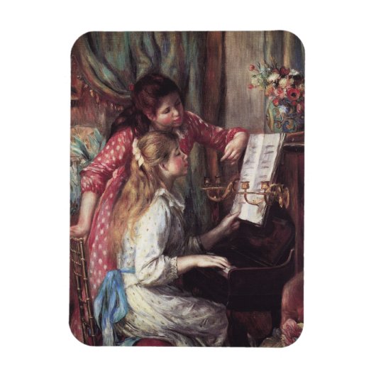 Renoir: Mädchen am Klavier Magnet (Vertikal)