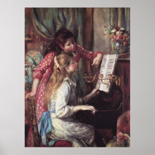 Renoir: Mädchen am Klavier Poster