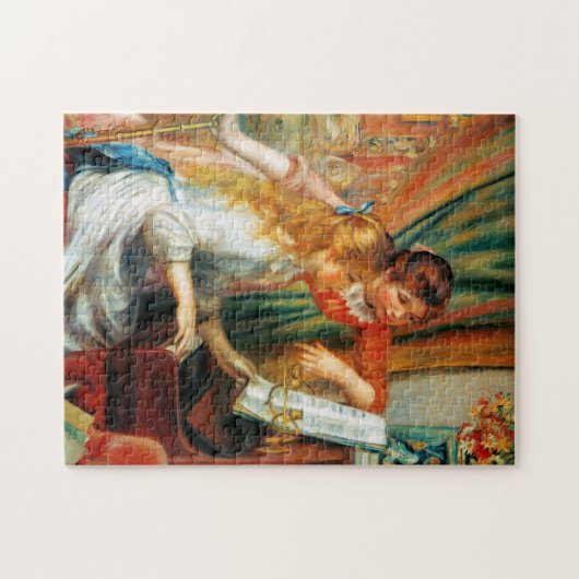 Renoir Mädchen am Klavier-Puzzlespiel Puzzle (Horizontal)