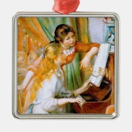 Renoir: Mädchen am Klavier Silbernes Ornament