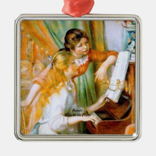 Renoir: Mädchen am Klavier Silbernes Ornament