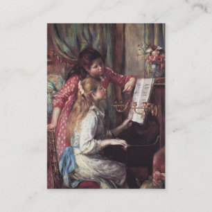 Renoir: Mädchen am Klavier Visitenkarte