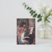 Renoir: Mädchen am Klavier Visitenkarte (Stehend Vorderseite)