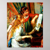 Renoir - Mädchen am Piano Poster (Vorne)