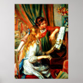 Renoir - Mädchen am Piano Poster (Vorne)