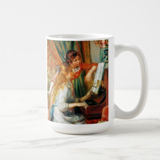 Renoir Mädchen an der Klavier-Tasse Kaffeetasse (Rechts)