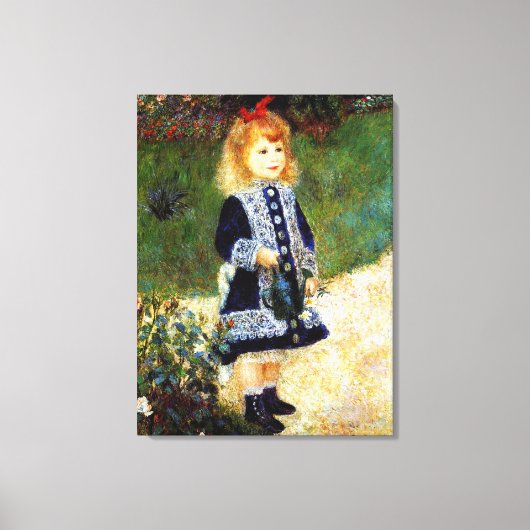 Renoir - Mädchen mit einer Wasserdose, Leinwanddruck (Vorderseite)