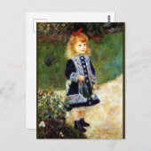 Renoir - Mädchen mit einer Wasserdose, Postkarte (Vorne/Hinten)