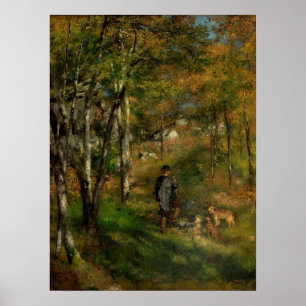 Renoir - Maler Jules und Hunde im Wald Poster
