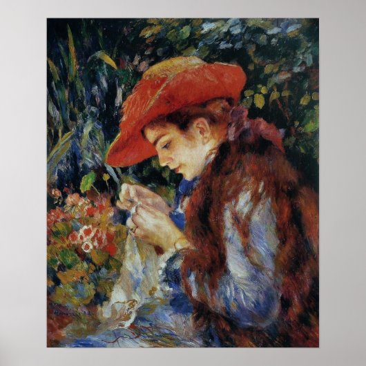 Renoir - Marie-Therese Durand-Ruel Sewing 1882 Poster (Vorne)