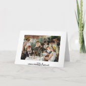 Renoir: Mittagessen des Bootfahrt-Party Karte (Rückseite)